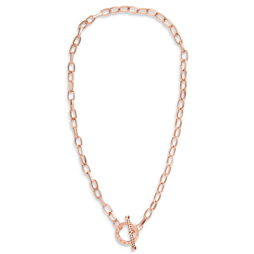 Bejewelled T-Bar Necklace Rose Gold | Olivia Burton London