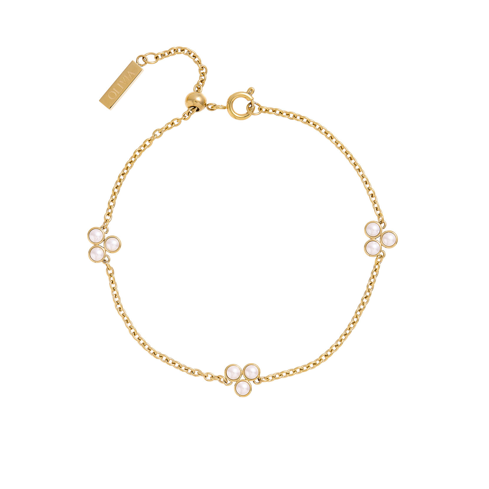 Classic Pearl Cluster Gold Bracelet | Olivia Burton London