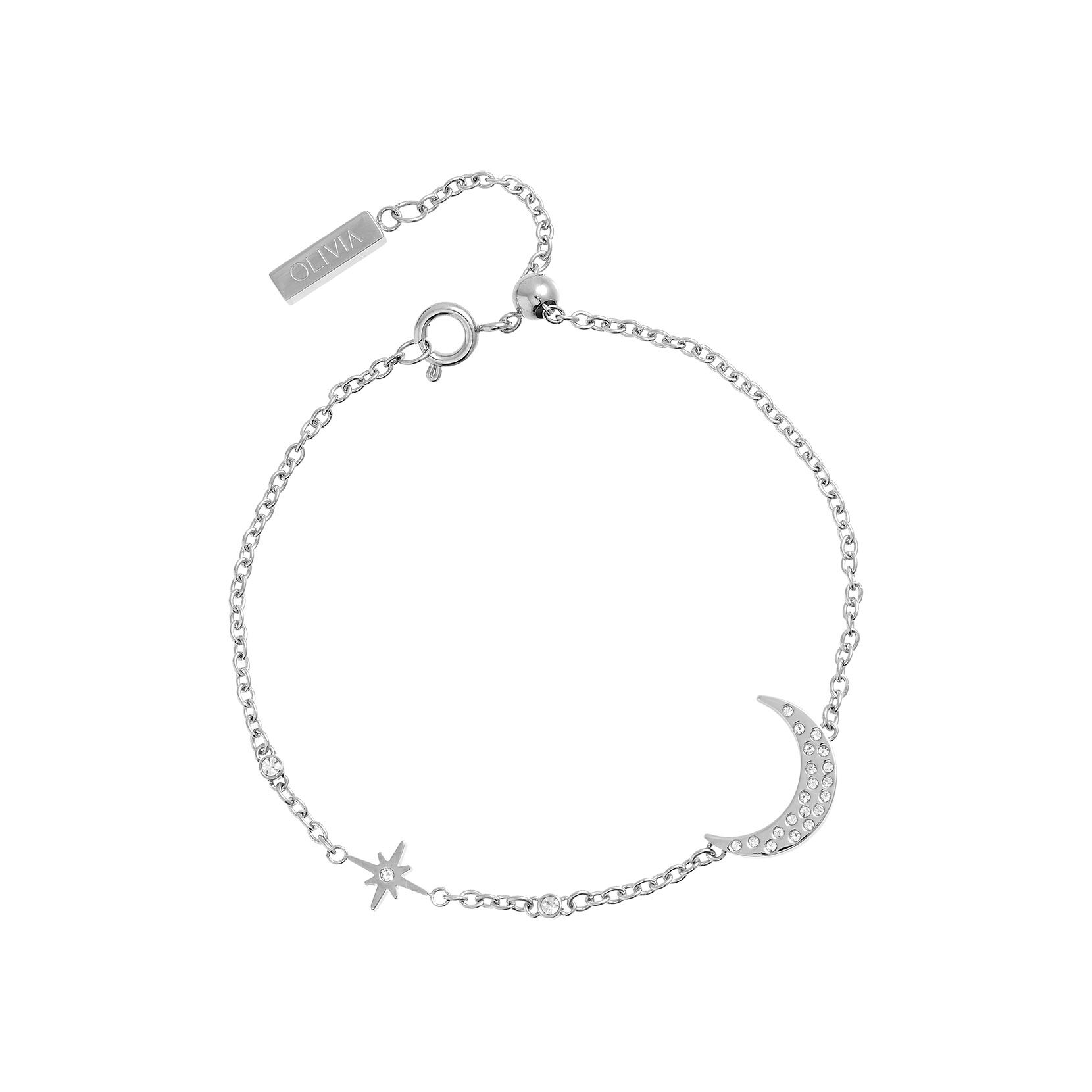 Tashi Moon + Star Bracelet Sterling Silver | Blue Ruby Jewellery