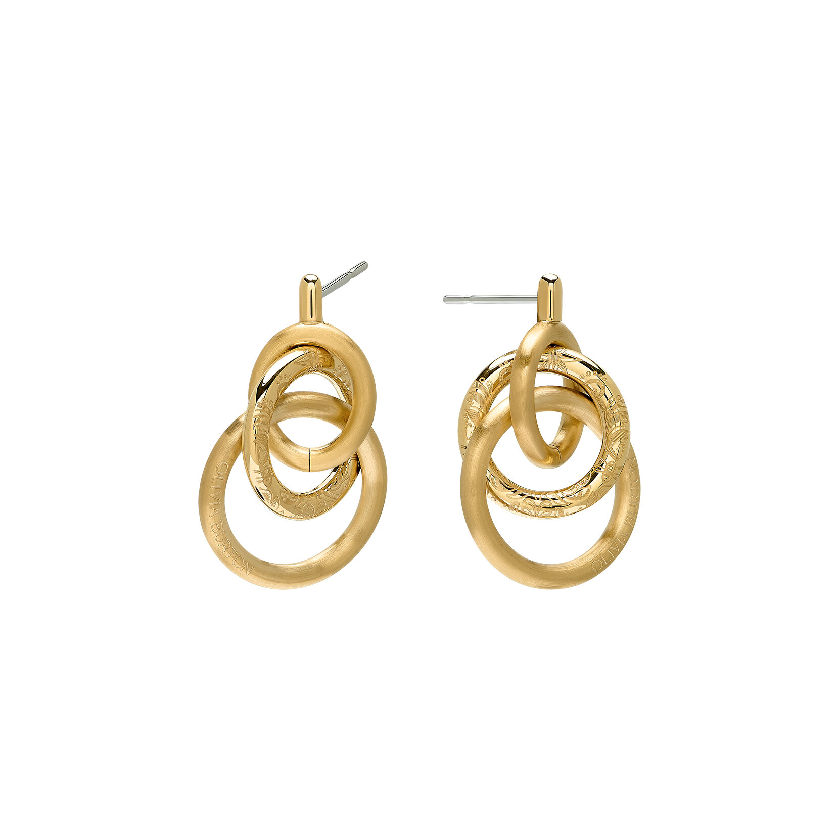 Classic Encircle Gold Plated Earrings | Olivia Burton London